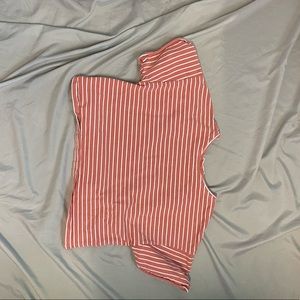 FOREVER 21 STRIPPED CROP TOP